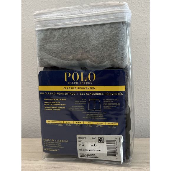 Polo Ralph Lauren Men’s Sz L Classic Fit Knit Boxers 3 Pk. Underwear 100% Cotton - Picture 5 of 8